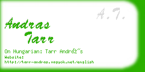 andras tarr business card